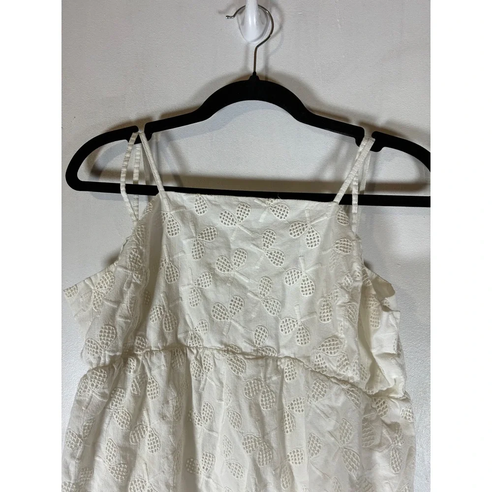 Postmark Anthropologie All Court Advantage Tennis Eyelet Cami Tank Top Size 10